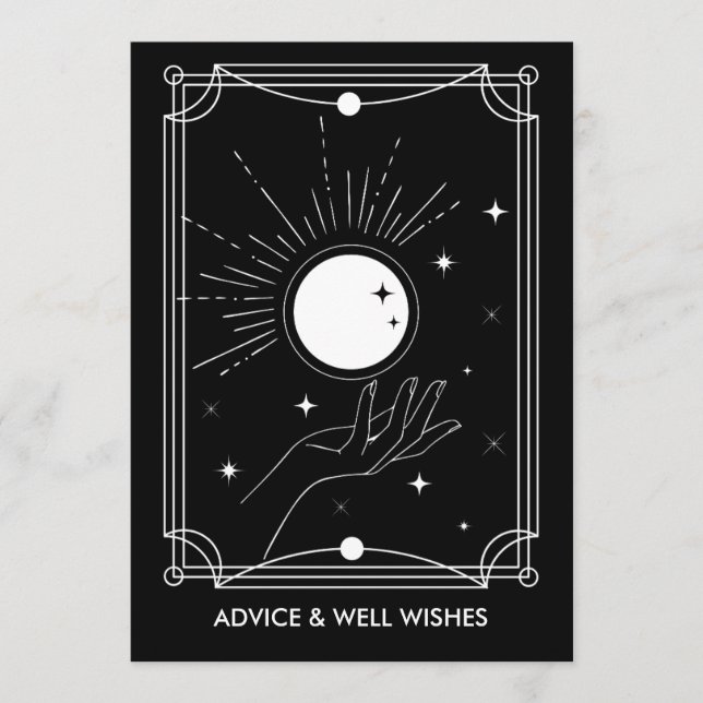 Tarot Predictions & Advice Bridal Shower Card  (Front)