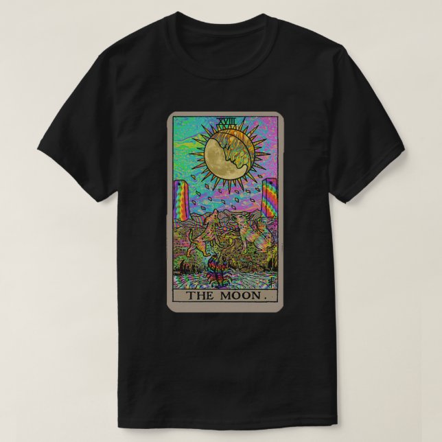 Tarot Psychadélique La Lune Classique TShirt (Design devant)