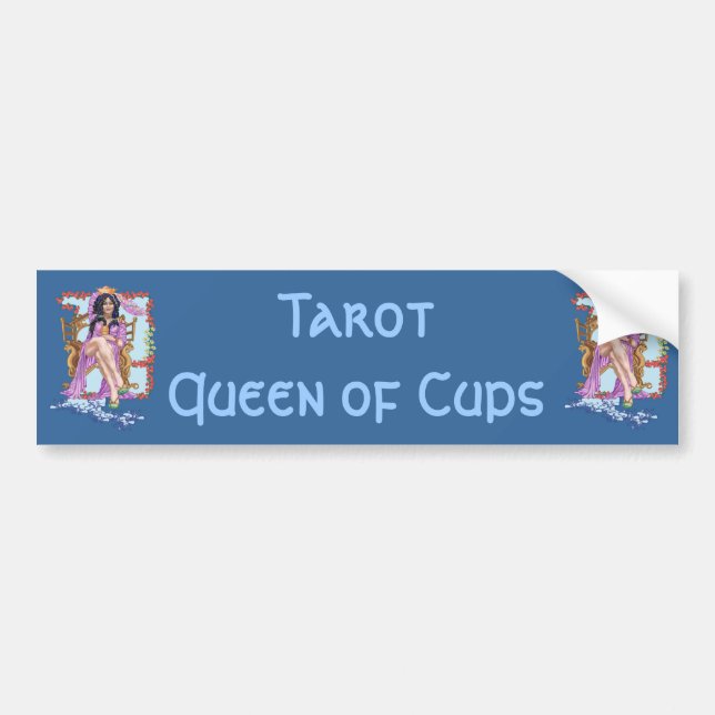 Tarot Queen of Cups Bumper Sticker (Front)