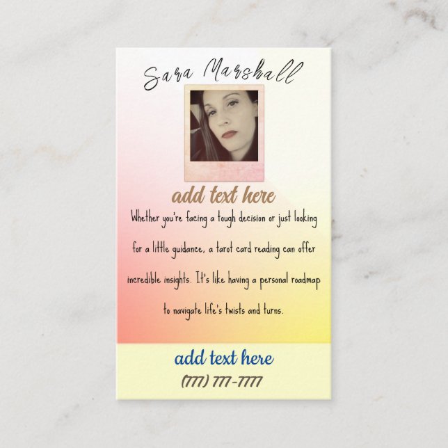 Tarot Reader Business Card (Front)