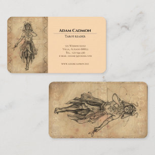 Tarot reader healer esoteric artful Business Card