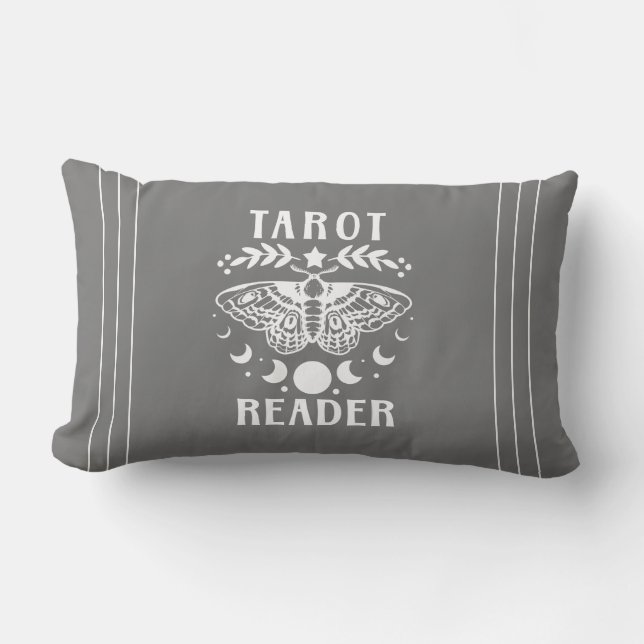 Tarot Reader Moon Phase Galaxy Stars Throw Pillow (Front)