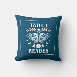 Tarot Reader Moon Phase Galaxy Stars Throw Pillow