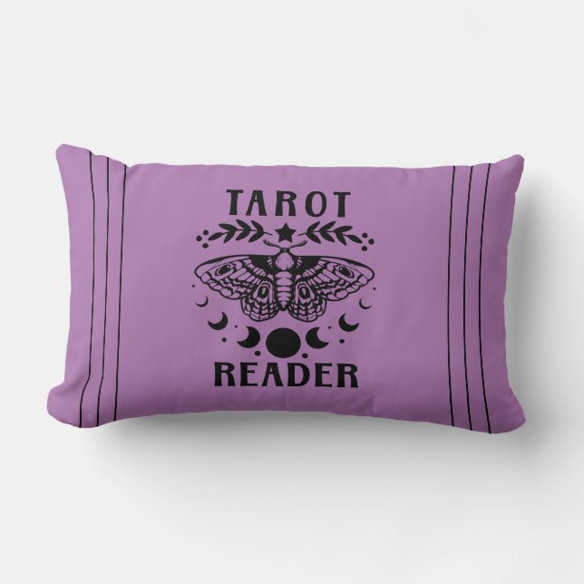 Tarot Reader Moon Phase Galaxy Stars Throw Pillow (Front)