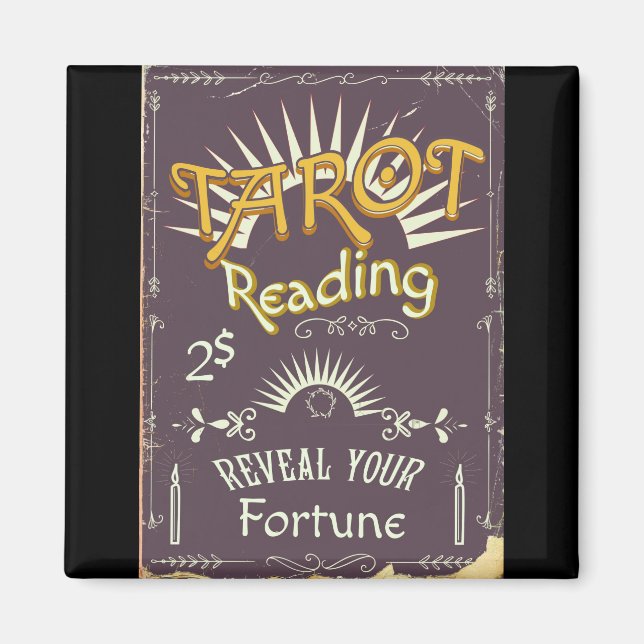 Tarot Reader vintage print Magnet (Front)