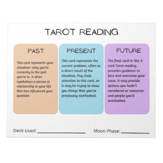 Tarot Reading 11" x 8.5" Notepad