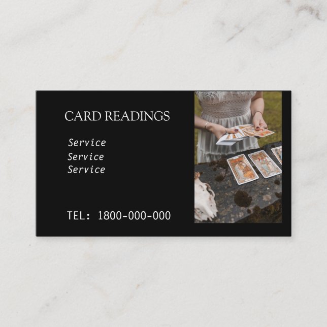 TAROT READING EDITABLE CARD (Front)