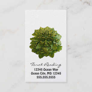 Tarot Reading Green Man Business Card