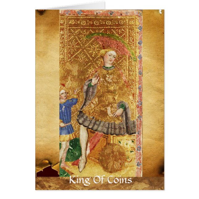 TAROT/ROI DE RENAISSANCE ANTIQUE ET REINE DES PIÈC (Devant)