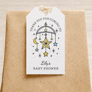 Tarot Stars Baby Boy Shower Thank You Favor Gift Tags