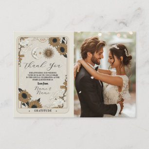 Tarot Sun Moon Photo Merci Cartes de Mariage
