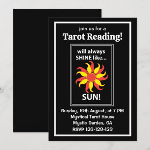 Tarot Sun Mystical  Invitation