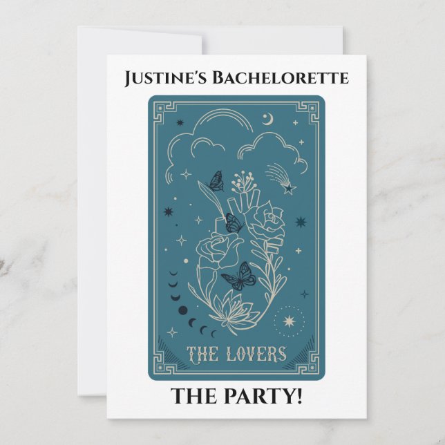 Tarot The Lovers Bachelorette Party Invitation (Front)