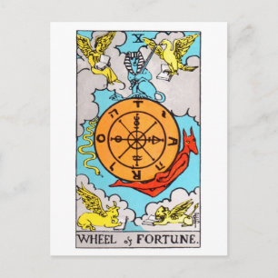 tarot-wheel of fortune postcard