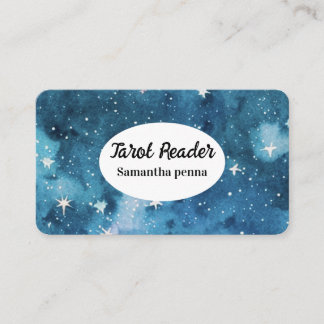 Tarot yoga stars massage deep space Business Card