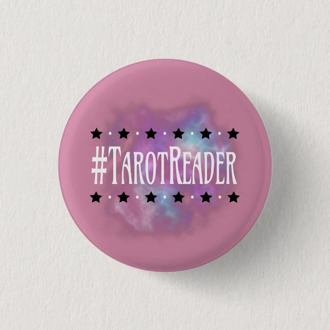 #TarotReader Pink 1 in. Button (Front)