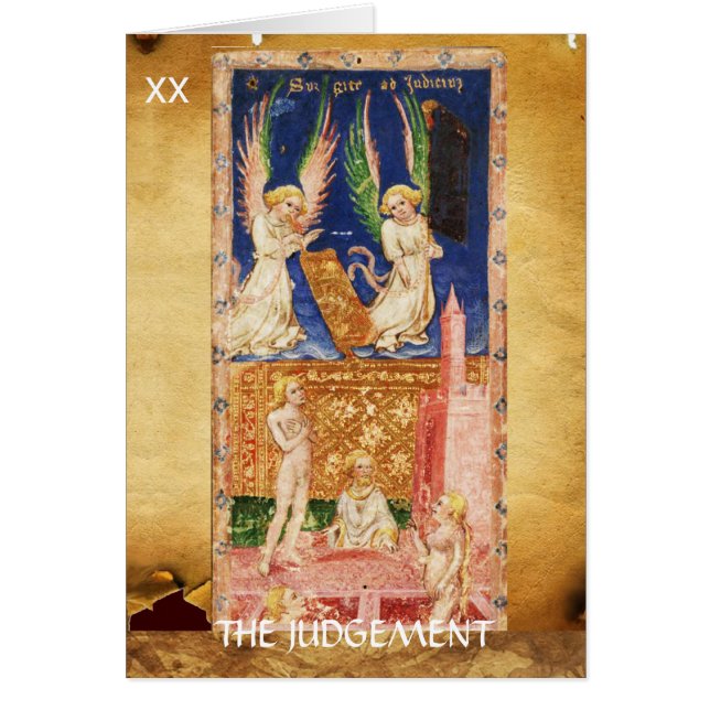 TAROTS DE RENAISSANCE ANTIQUE 20 / LE JUGEMENT (Devant)