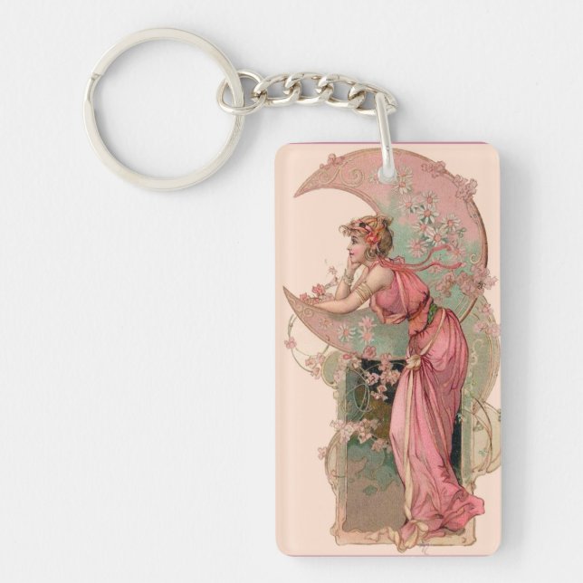 TAROTS/ LADY DE LA LUNE AVEC FLEURS EN ROSE (Devant)