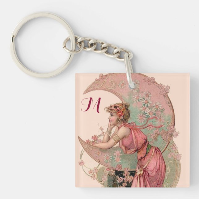 TAROTS / LUNE LADY, FLEURS EN ROSE, MONOGRAMME (Devant)