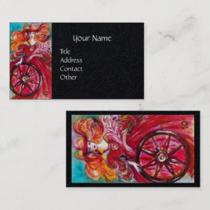 TAROTS OF LOST SHADOWS Wheel Of Fortune Black Business Card