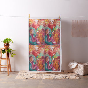 TAROTS OF LOST THE SHADOWS,LOVERS Valentine's Day Fabric