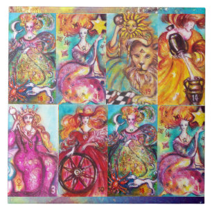 TAROTS OF THE LOST SHADOWS /STAR,MOON,SUN,EMPRESS TILE