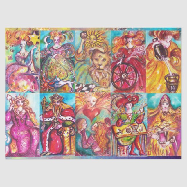 TAROTS OF THE LOST SHADOWS /STAR,MOON,SUN,EMPRESS TISSUE PAPER (Front)