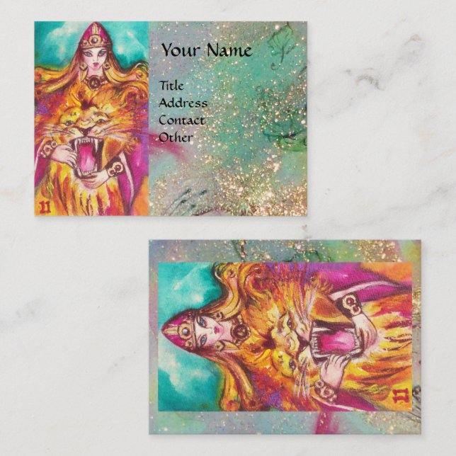 TAROTS OF THE LOST SHADOWS /Strength / Fortitude Business Card (Front/Back)