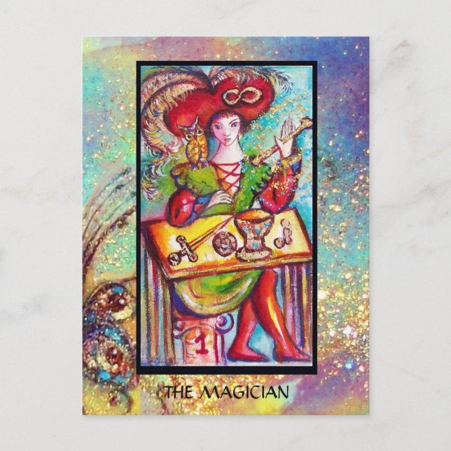 TAROTS OF THE LOST SHADOWS /THE MAGICIAN POSTCARD (Front)