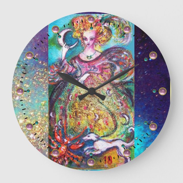 TAROTS OF THE LOST SHADOWS /THE MOON LADY LARGE CLOCK (Front)