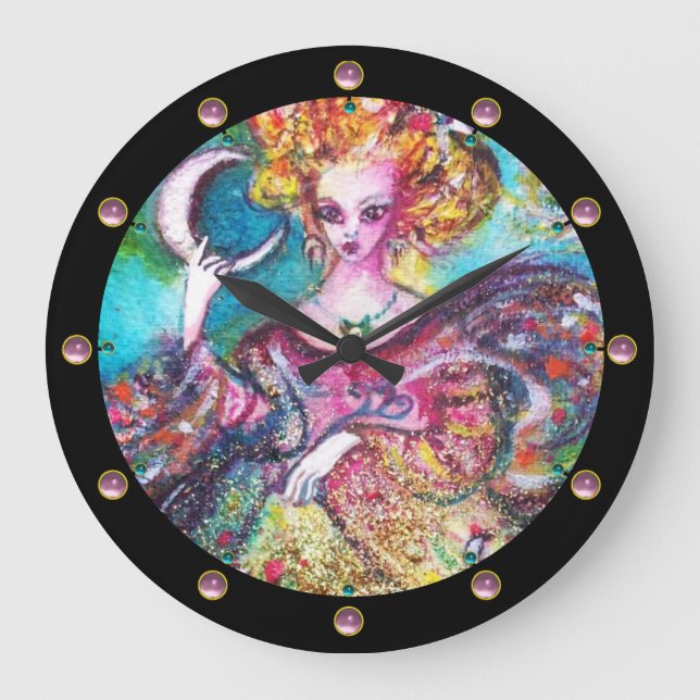 TAROTS OF THE LOST SHADOWS /THE MOON LADY LARGE CLOCK (Front)