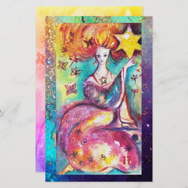 TAROTS OF THE LOST SHADOWS / THE STAR  STATIONERY (Front/Back)