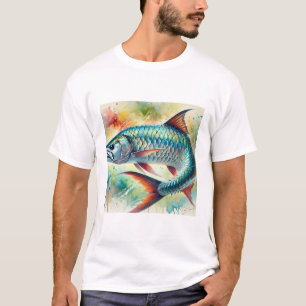 Tarpon Elegance 280824AREF108 - Watercolor T-Shirt