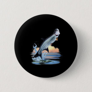 Tarpon Fish Fresh Water Wildlife Hunting Fishing A 2 Inch Round Button