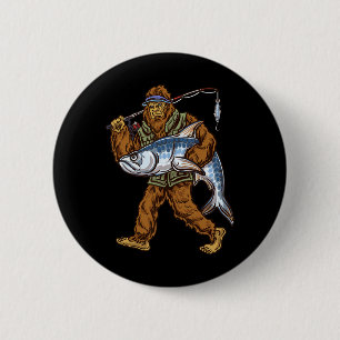 Tarpon Fishing Bigfoot Fishermen  2 Inch Round Button