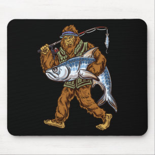Tarpon Fishing Bigfoot Fishermen  Mouse Pad