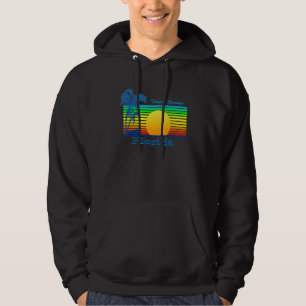 Tarpon Springs Florida Retro Tropical Beach Sunset Hoodie