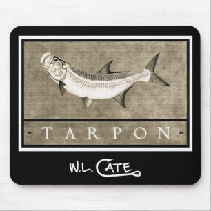 Tarpon Vintage Black & White Mouse Pads