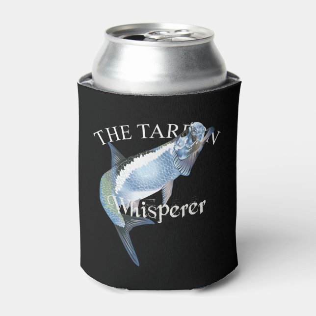 Tarpon Whisperer Dark Can Cooler (Can Front)
