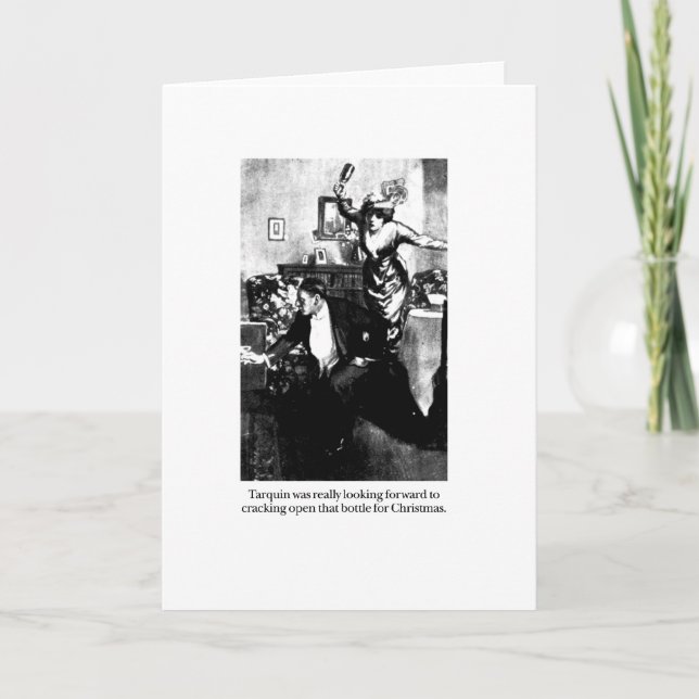 Tarquin Looks Forward to Christmas Holiday Card (Front)