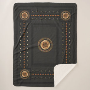 Tarquinia Tomb: Etruscan Bucchero Sherpa Blanket