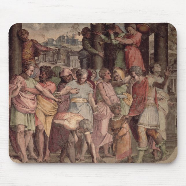 Tarquinius the Proud founding the Temple of Jupite Mouse Pad (Front)