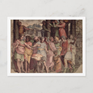 Tarquinius the Proud founding the Temple of Jupite Postcard
