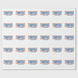 Tarrfied & Feeling Trumped Funny Anti Trump Wrapping Paper