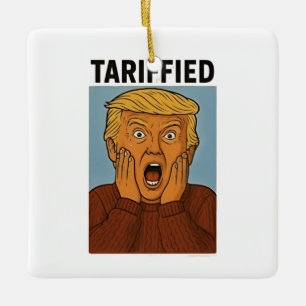 Tarrified Resist I Stand With Penguins  Ceramic Ornament