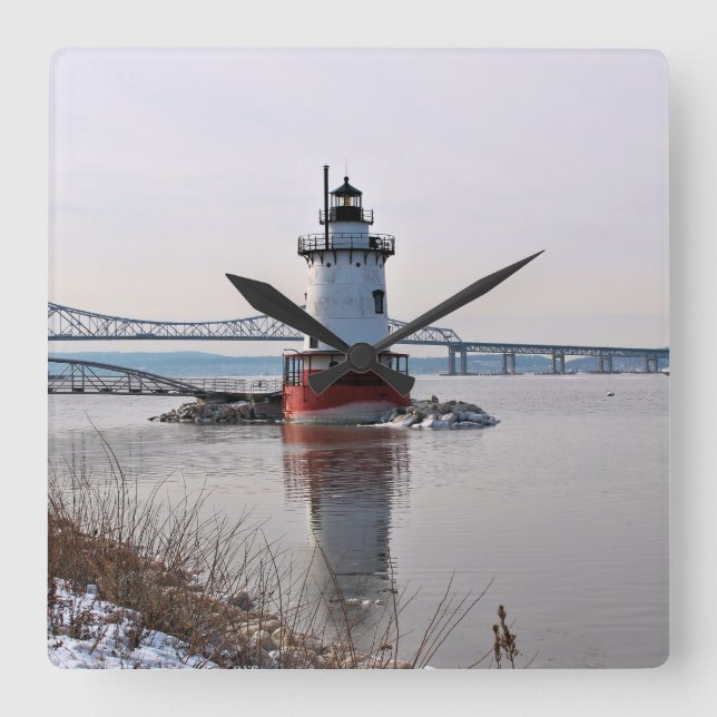 Tarrytown Lighthouse, New York Wall Clock (Front)
