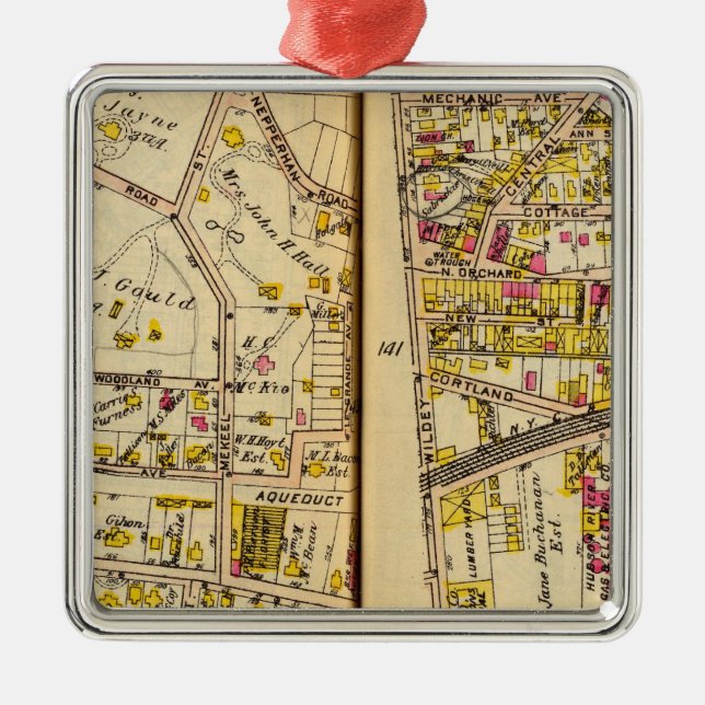 Tarrytown, New York 7 Metal Ornament (Front)