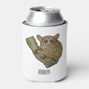 Tarsier cartoon illustration  can cooler