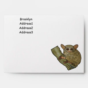 Tarsier cartoon illustration envelope