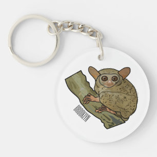 Tarsier cartoon illustration  keychain
